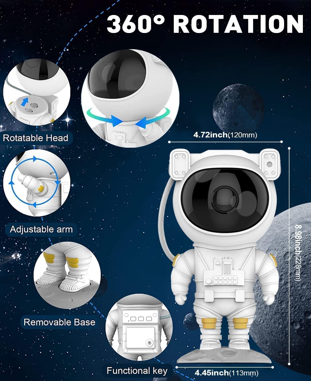 Grablix- Astronaut 3d Galaxy Lamp